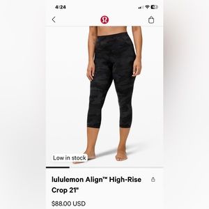 align leggings cameo